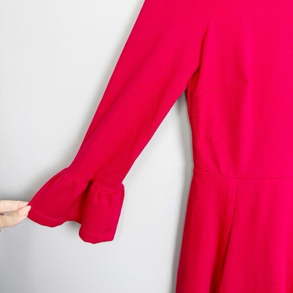 KATE SPADE BROOME STREET | Red Ponte Bell Sleeve Mini Dress Women’s Size Small - Picture 6 of 15